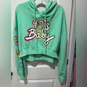 Fashion nova Trolls hoodie light green